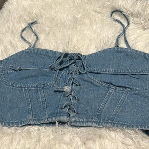 Dizzy lizzy denin crop top M